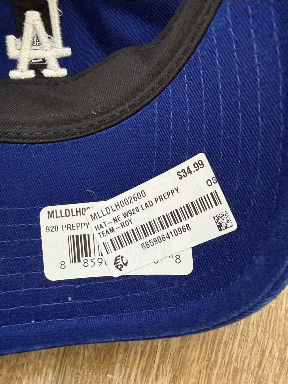 New Era Women’s Royal Blue Los Angeles Dodgers Hat with White Logo - Picture 4 of 5